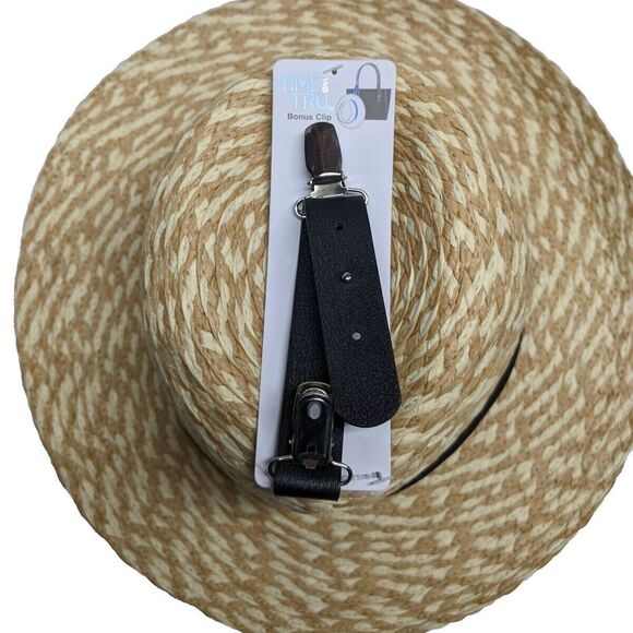 Panama Hat 3-inch Brim Wide Pleated Hatband Black Sweatband with Clip  **NEW** - Picture 8 of 10